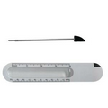 Pocket Size Magnifier Ruler with Pen - White